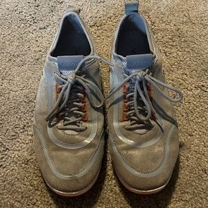 Geox Gray Sneakers with Orange Highlights